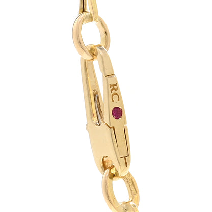 Roberto Coin 18K Yellow Gold Diamond Double O Paperclip Link Necklace 4 of 4