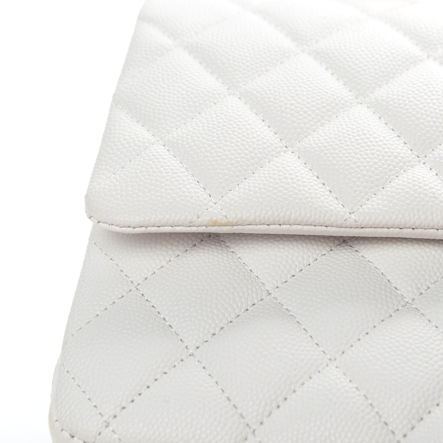 Chanel Caviar Quilted Medium Double Flap White 11 of 14