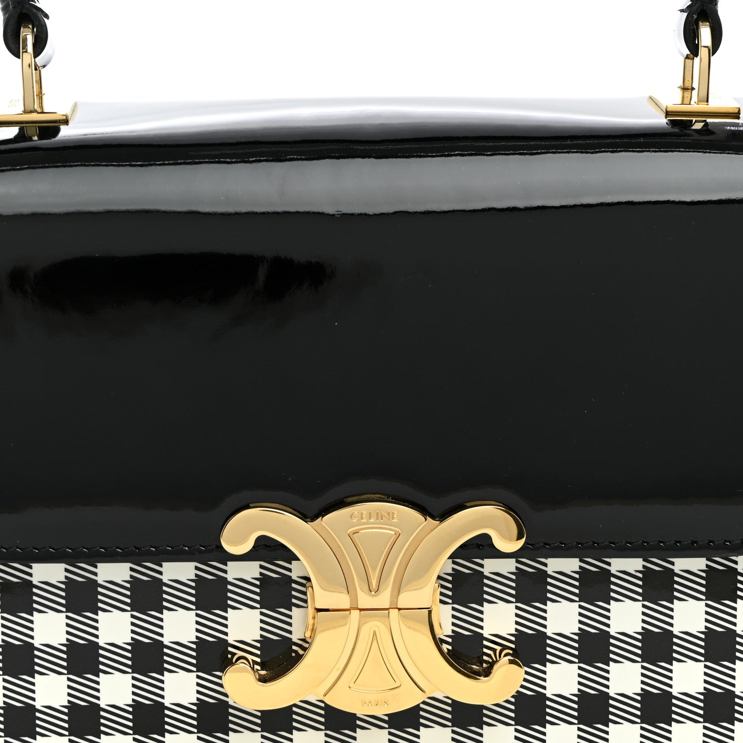 Celine Patent Teen Vichy Garance Black White 6 of 8