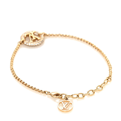 Louis Vuitton Metal Crystal Louise By Night Bracelet Gold 3 of 5