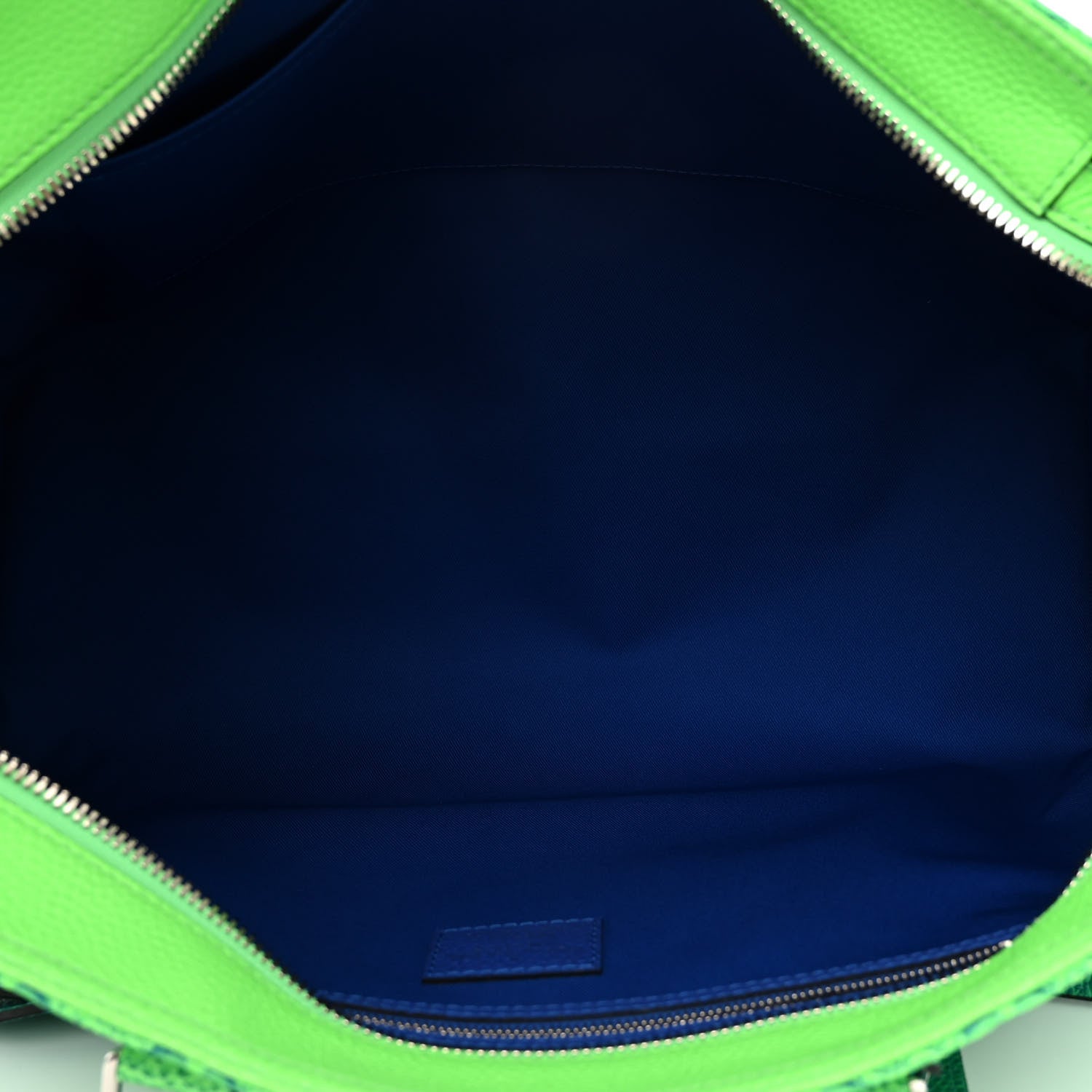 Louis Vuitton Taurillon Illusion Keepall Tote Bleu Vert 5 of 9