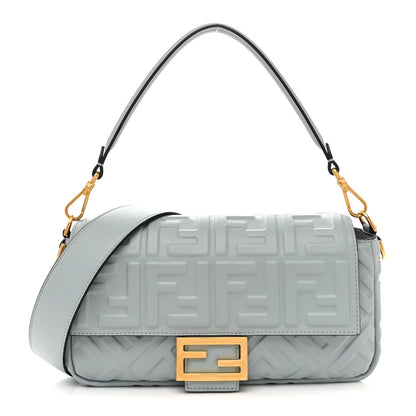 Fendi Nappa FF 1974 Embossed Baguette Anice 1 of 12