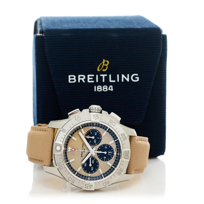 Breitling Stainless Steel Calfskin 44mm Avenger B01 Chronograph Automatic Watch Sand AB0147101A1X1 5 of 5