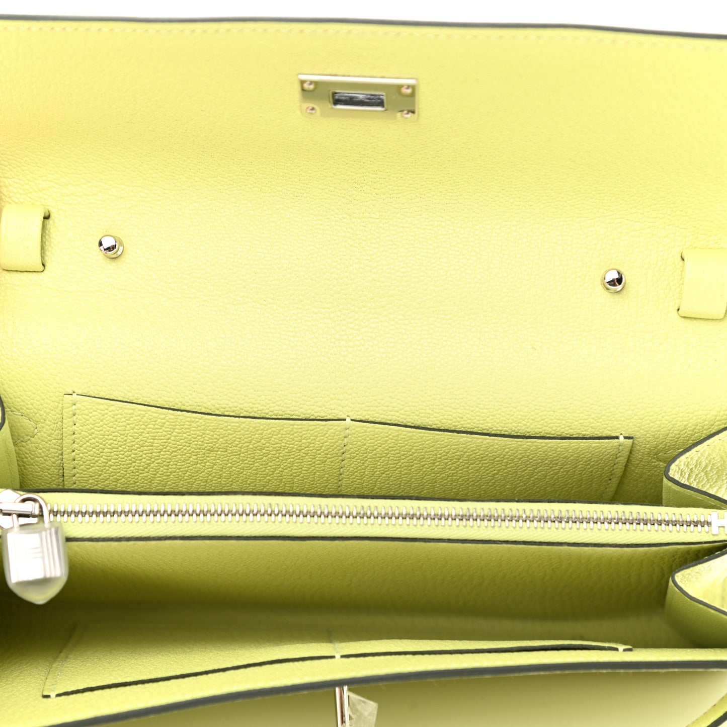 Chevre Mysore Kelly Wallet To Go Jaune Bourgeon