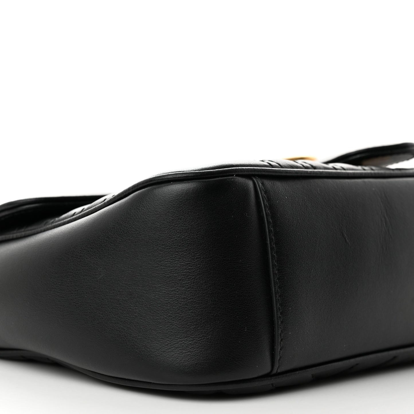 Calfskin Matelasse Small GG Marmont Shoulder Bag Black