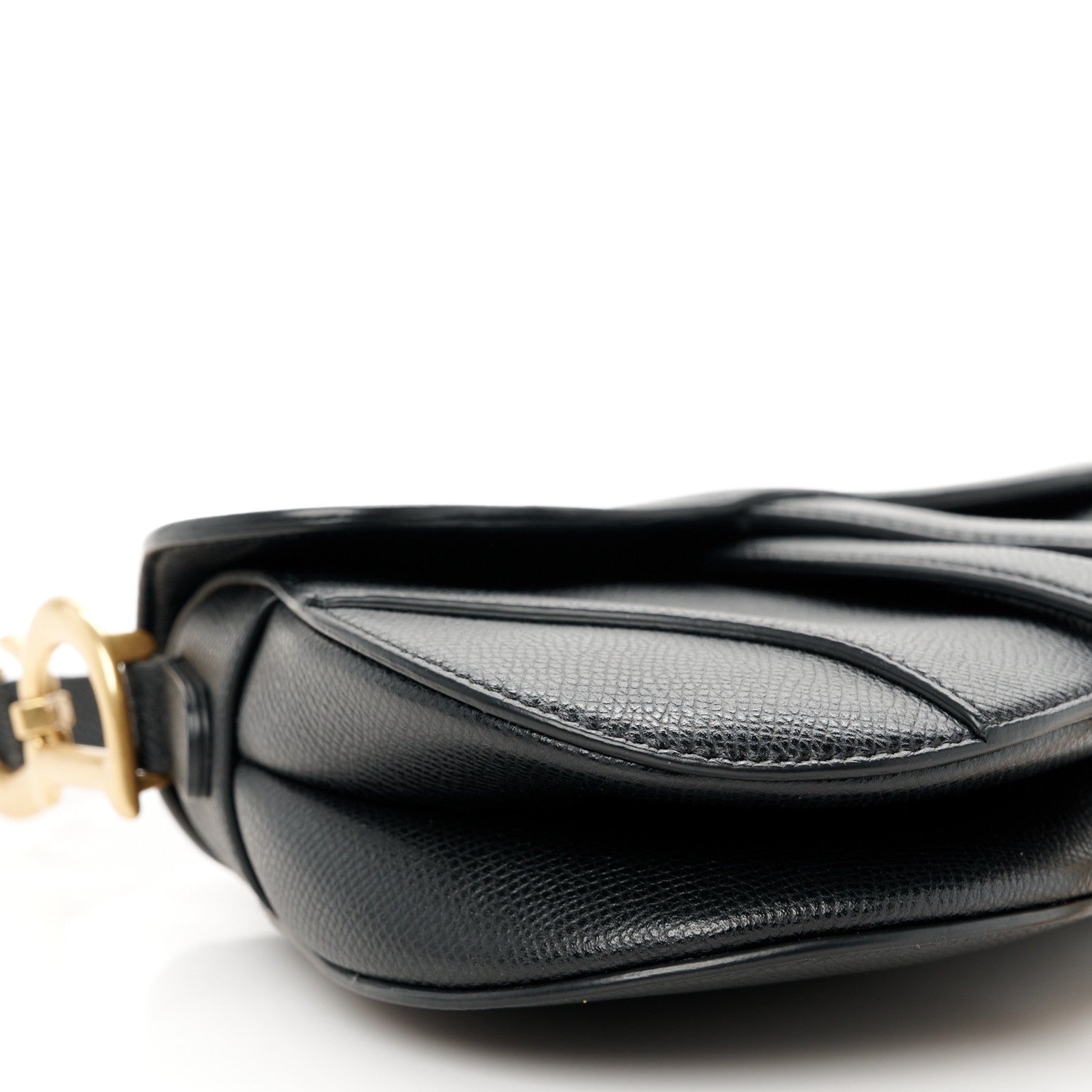 Christian Dior Grained Calfskin Mini Saddle Bag Black 9 of 10