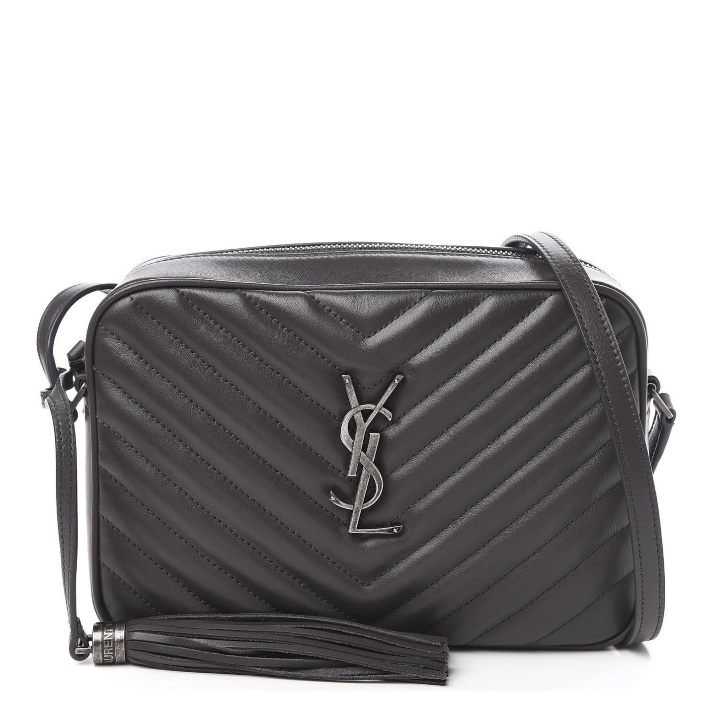 Calfskin Matelasse Monogram Lou Camera Bag Asphalt