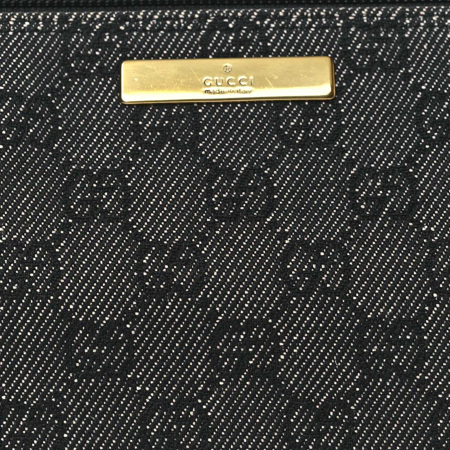 Denim Monogram Boat Pochette Black