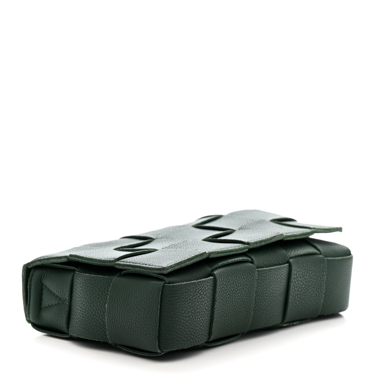 Bottega Veneta Grained Calfskin Maxi Intrecciato Cassette Crossbody Bag Raintree Green 4 of 12