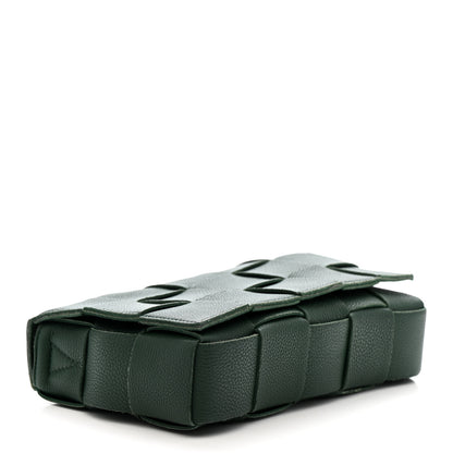 Bottega Veneta Grained Calfskin Maxi Intrecciato Cassette Crossbody Bag Raintree Green 4 of 12