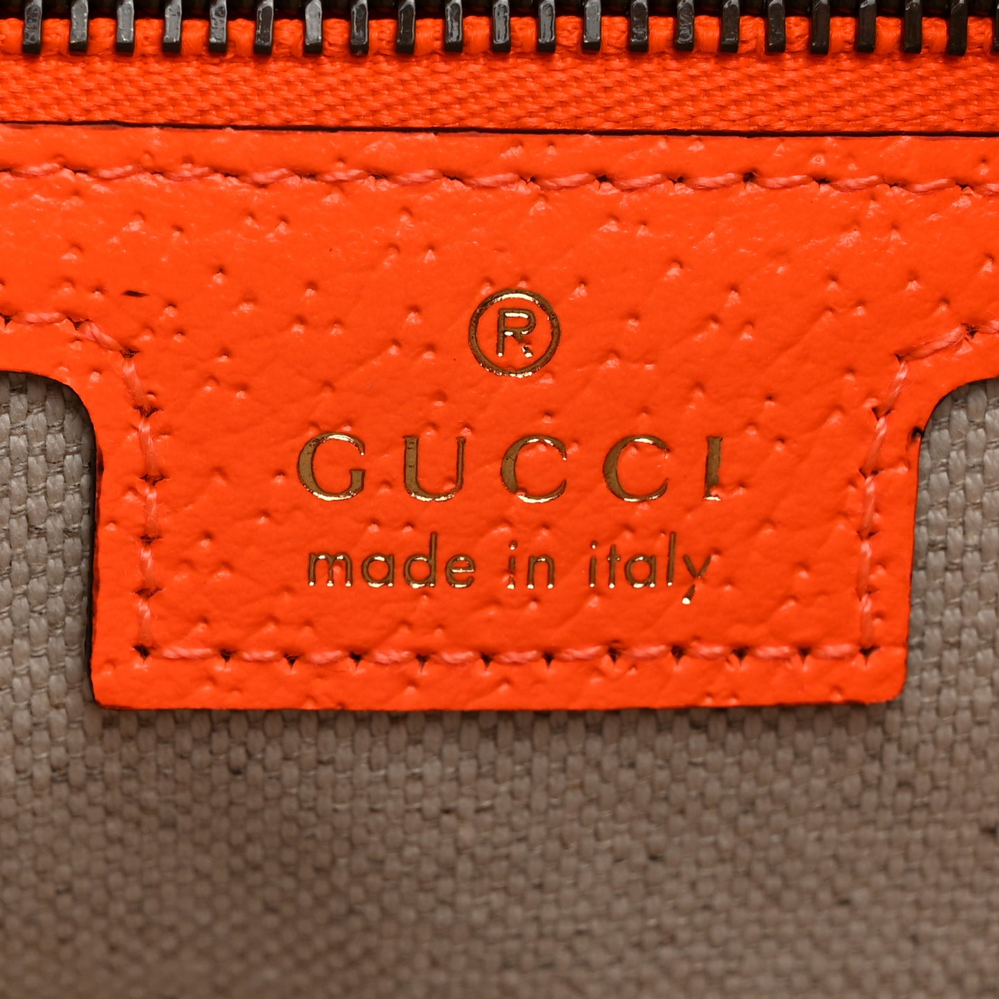 GG Supreme Monogram Textured Dollar Calfskin Web Ophidia Wristlet Shoulder Bag Beige Ebony Orange