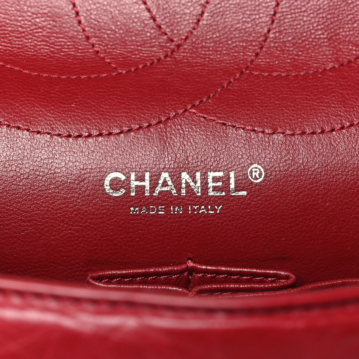 Aged Calfskin Quilted 2.55 Reissue 227 Flap Red