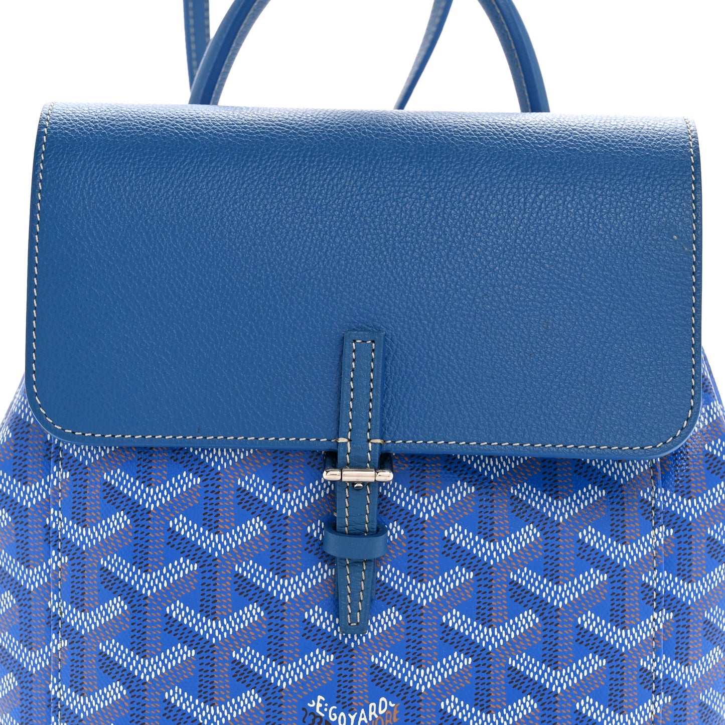 Goyardine Calfskin Mini Alpin Backpack Sky Blue
