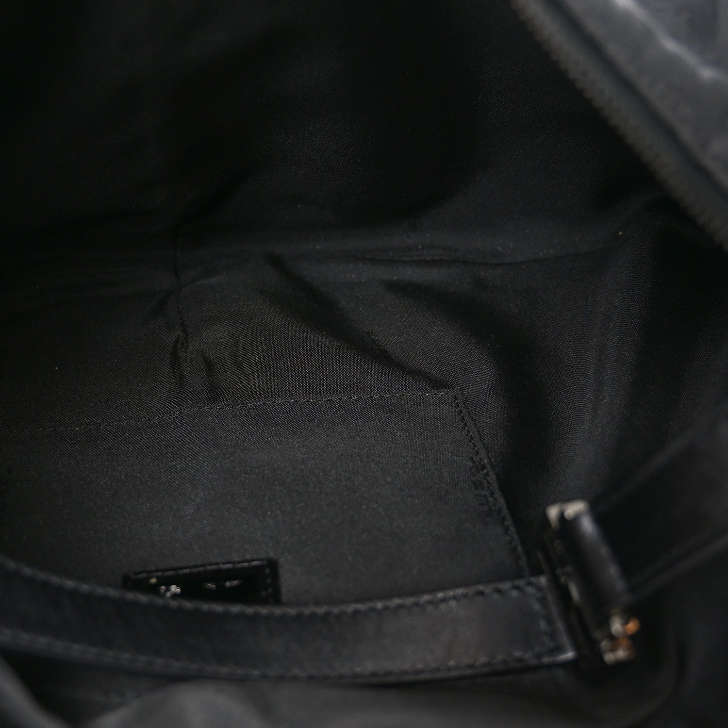 Fendi Zucchino Vitello Medium Chef Hobo Black 5 of 9