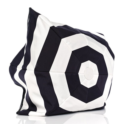 Chanel Striped Canvas Tote Blue White 3 of 10