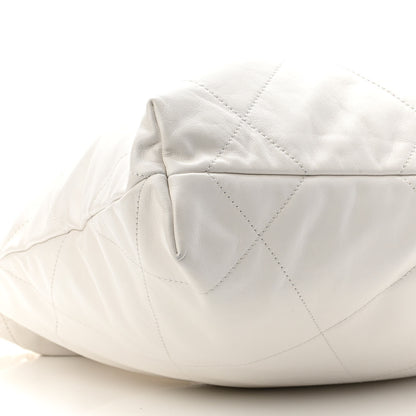 Chanel Shiny Calfskin Quilted Small Chanel 22 White 10 of 11