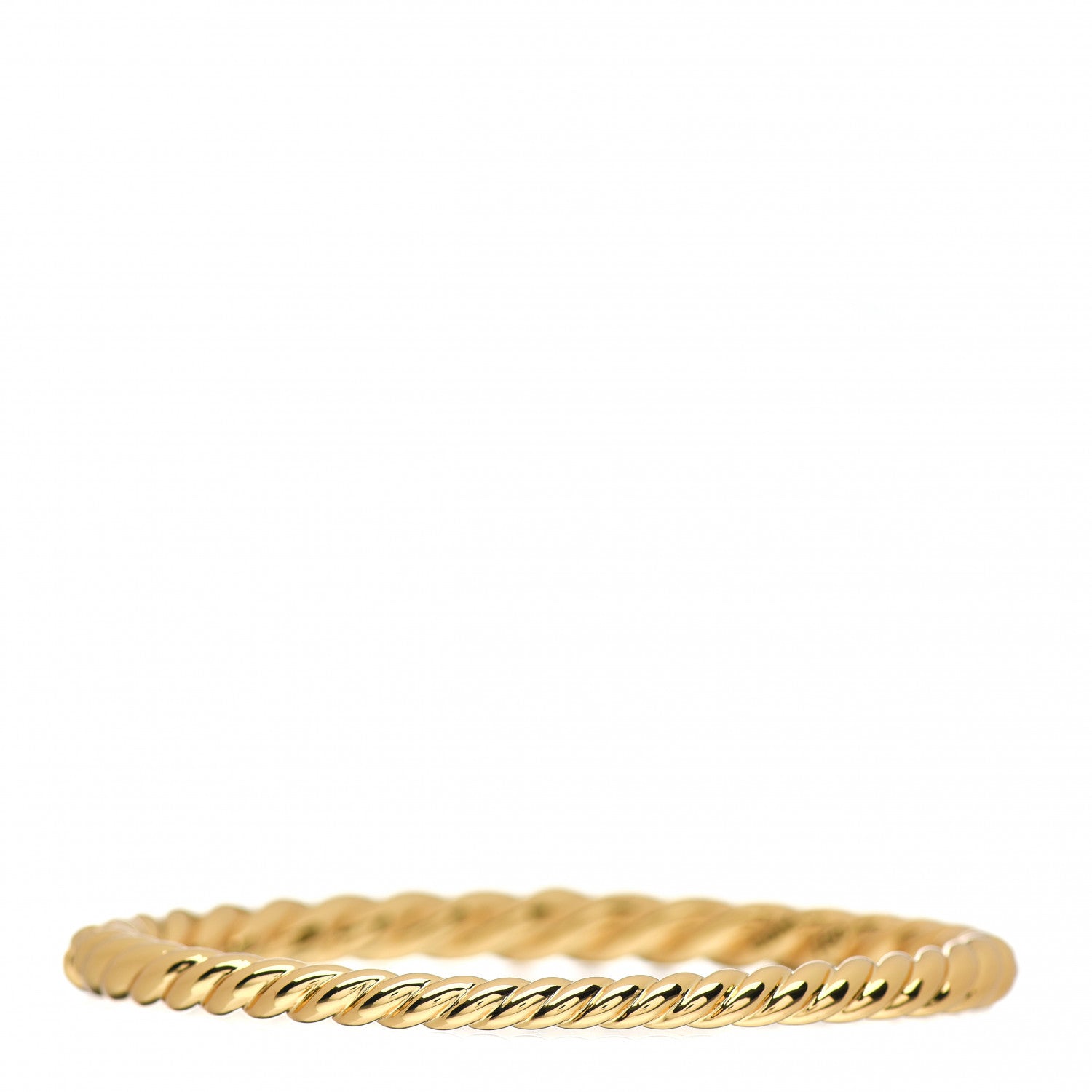 David Yurman 18K Yellow Gold 6mm Pure Form Cable Bracelet 3 of 4