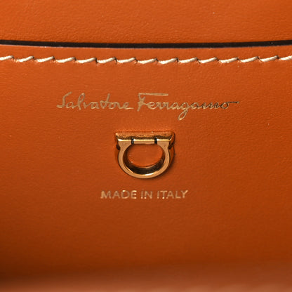 Salvatore Ferragamo Calfskin Canvas The Studio Round Crossbody Tan 11 of 12