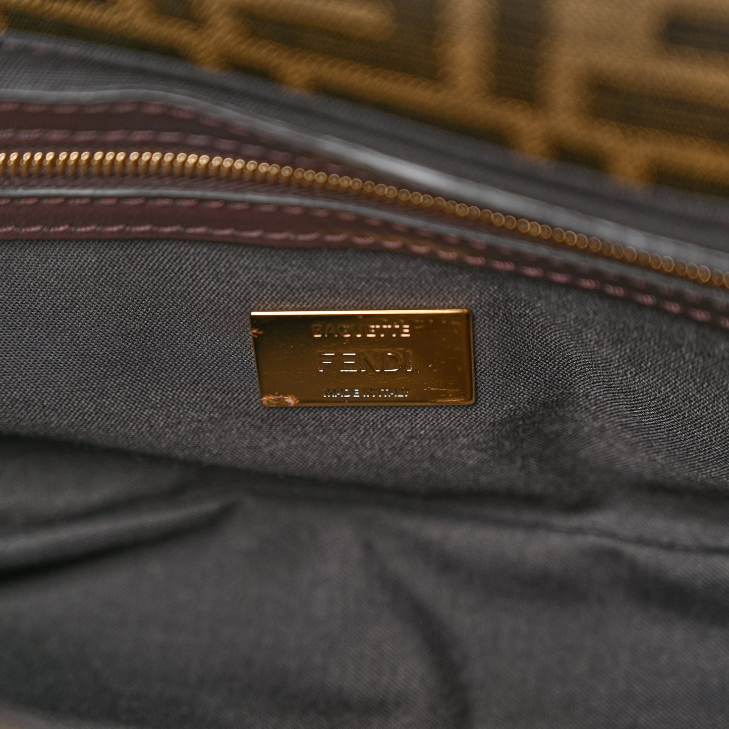 Fabric Jacquard FF 1974 Multipocket Baguette Tobacco Moro