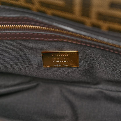 Fendi Fabric Jacquard FF 1974 Multipocket Baguette Tobacco Moro 6 of 9