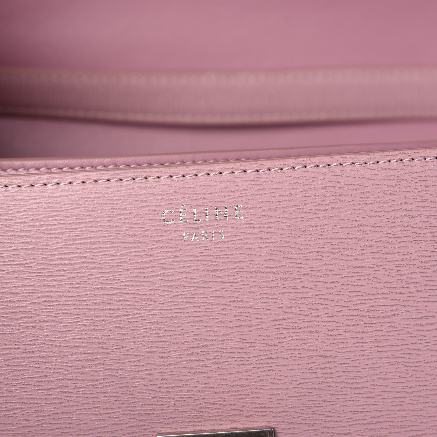 Celine Liege Calfskin Medium Classic Box Flap Bag Antique Rose 6 of 9