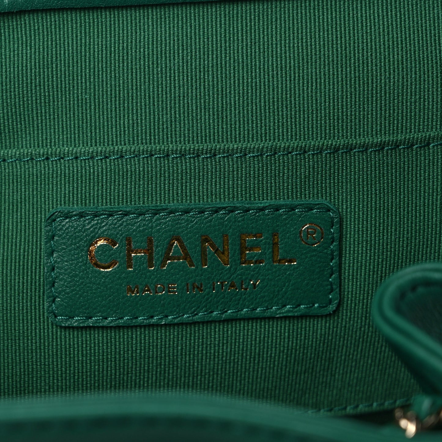 Lambskin Quilted Small Duma Drawstring Backpack Green