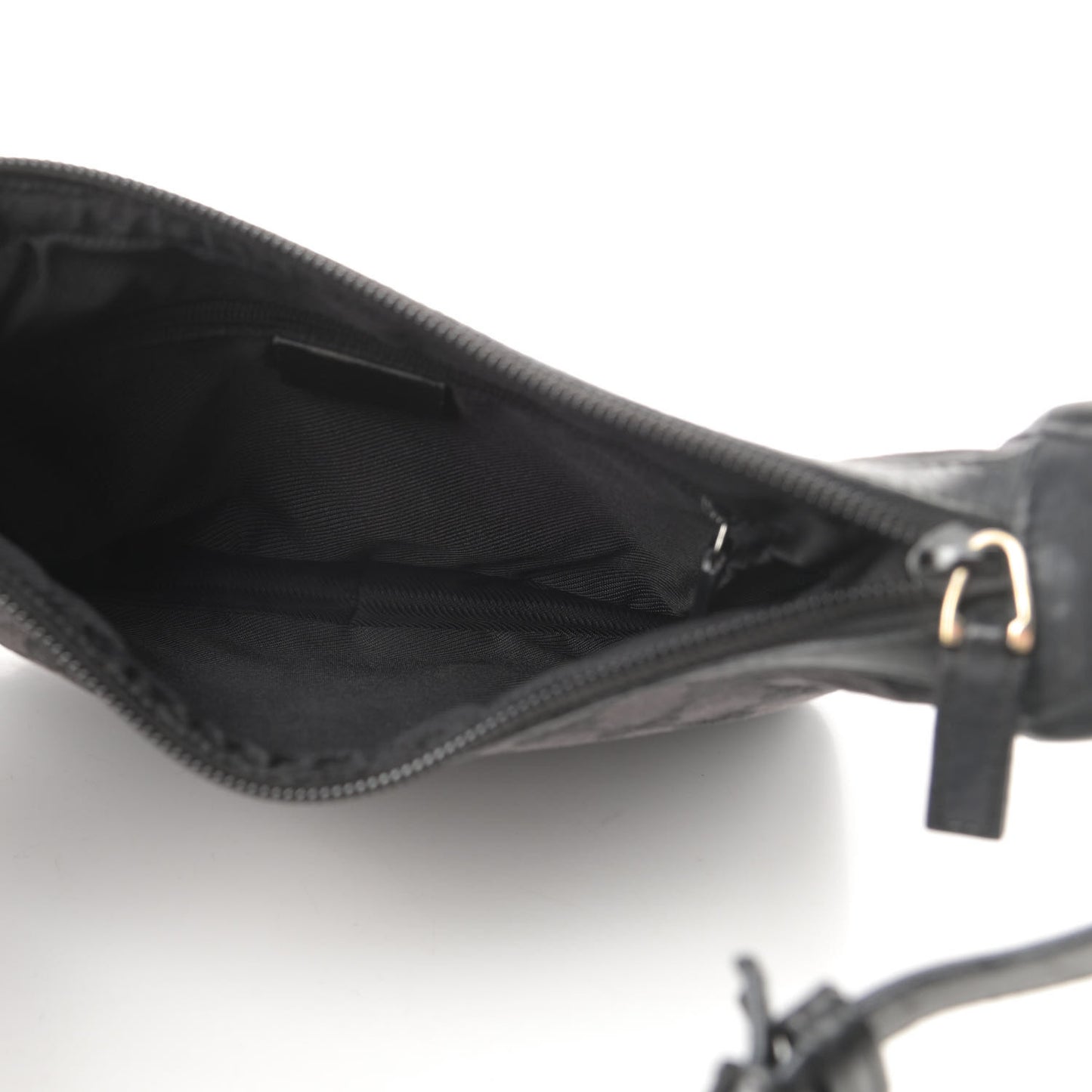 Nylon Monogram Shoulder Bag Black