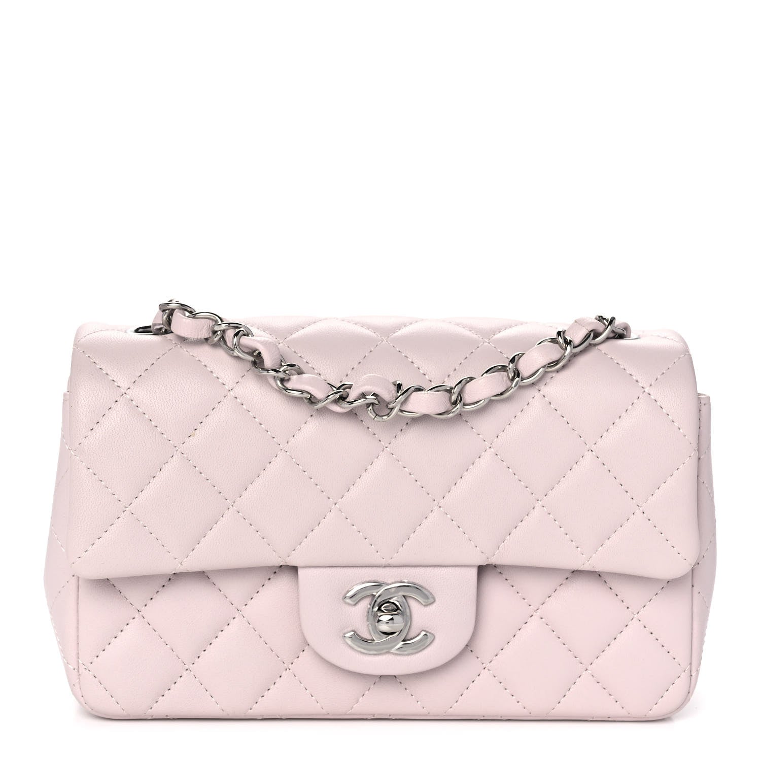 Chanel Lambskin Quilted Mini Rectangular Flap Light Purple 1 of 11