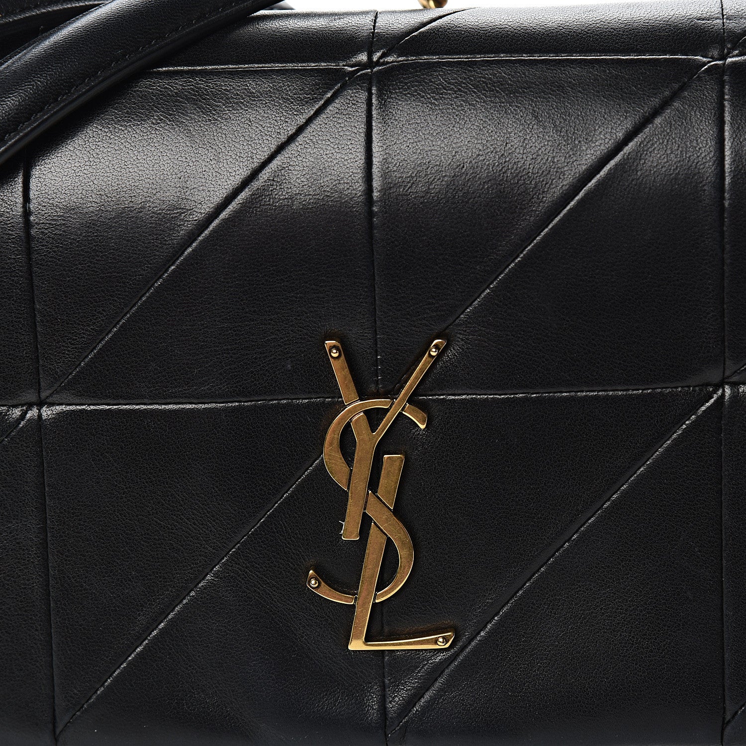 Saint Laurent Lambskin Patchwork Monogram Medium Jamie Black 7 of 9