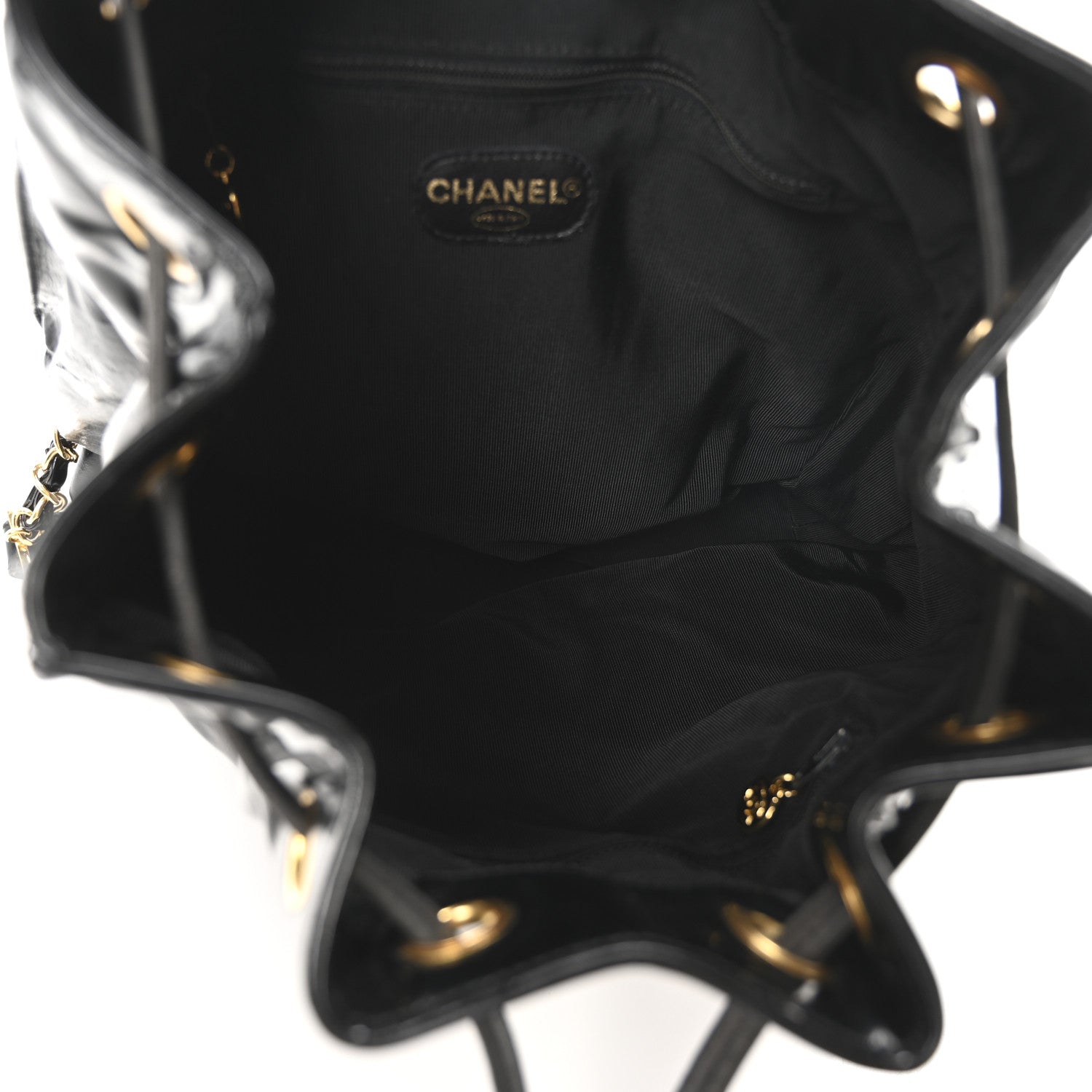 Chanel Paten Timeless CC Drawstring Backpack Black 5 of 10