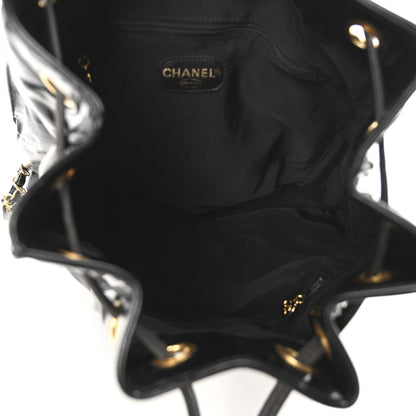 Chanel Paten Timeless CC Drawstring Backpack Black 5 of 10