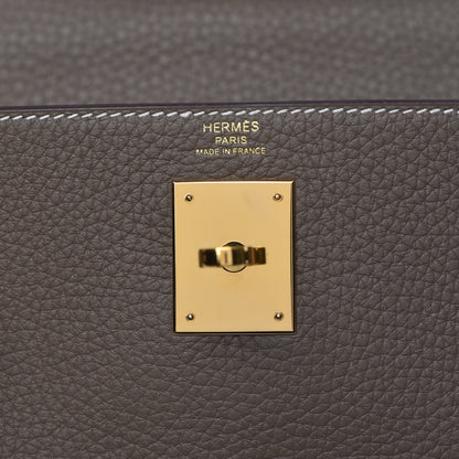 Hermes Taurillon Clemence Kelly Retourne 28 Etoupe 18 of 38