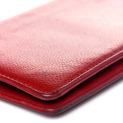 Chanel Caviar Timeless CC Yen Wallet Red 16 of 27