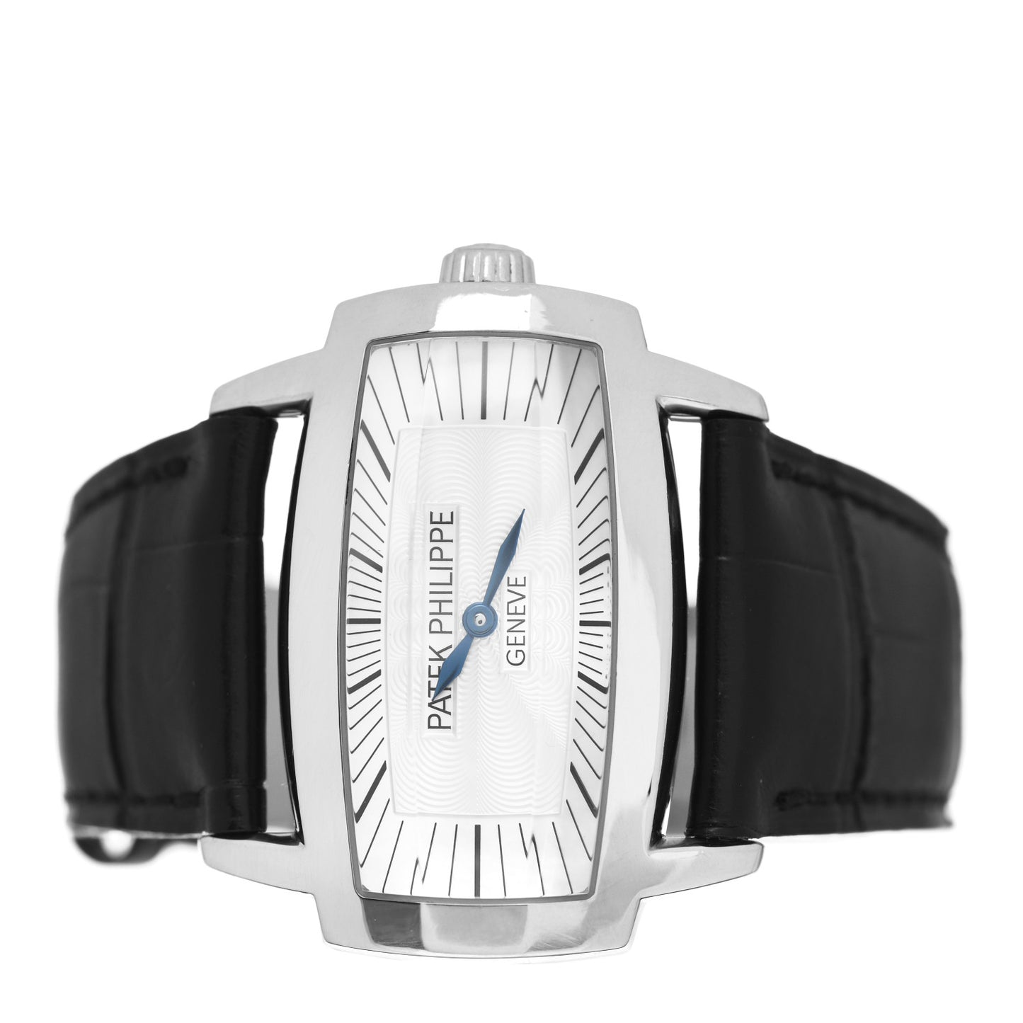 18K White Gold Alligator Mother of Pearl 37mm Gondolo Gemma Quartz Watch 4980G-001