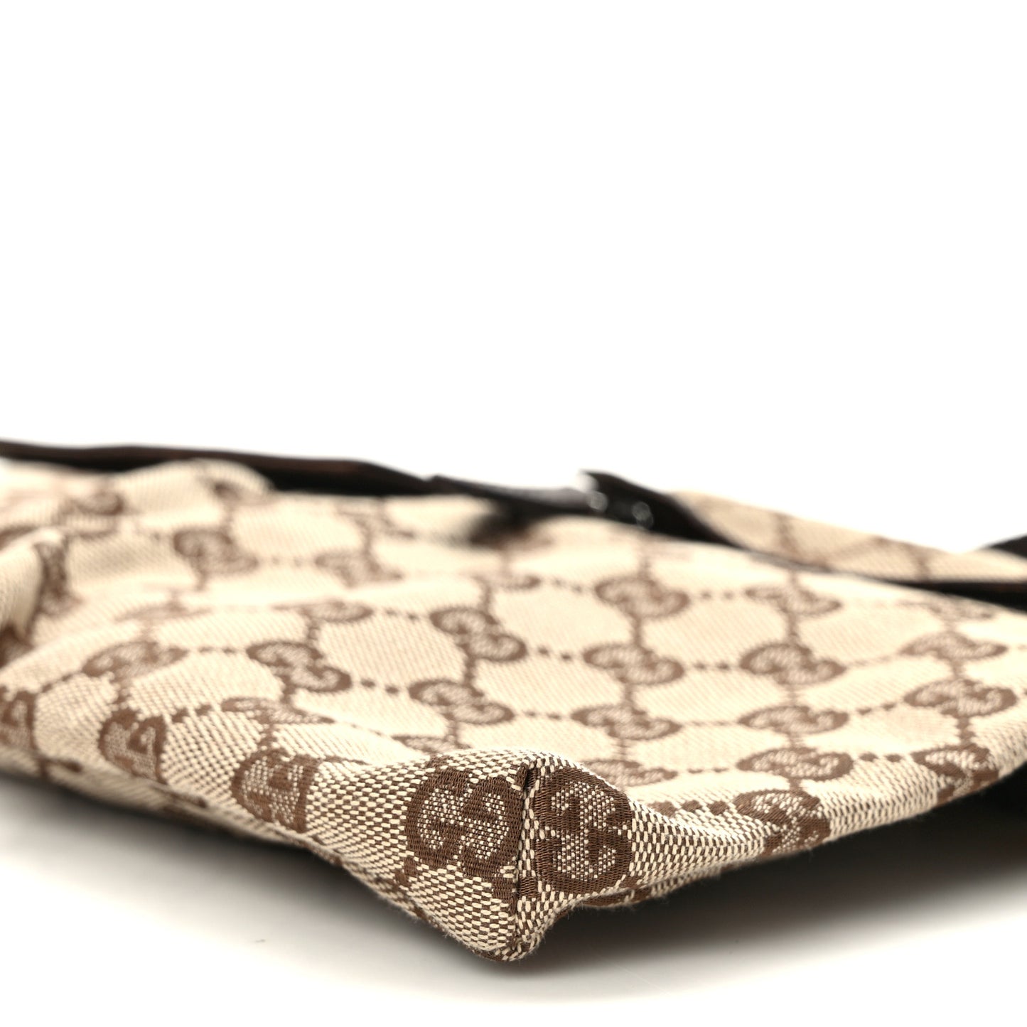 GG Monogram Double Pocket Belt Bag Dark Brown