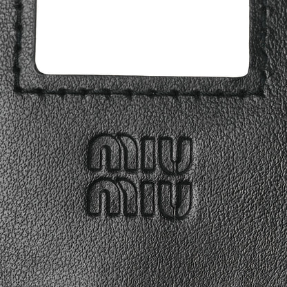 Miu Miu Calfskin Hoodie Trick Bag Charm Grigio 3 of 5