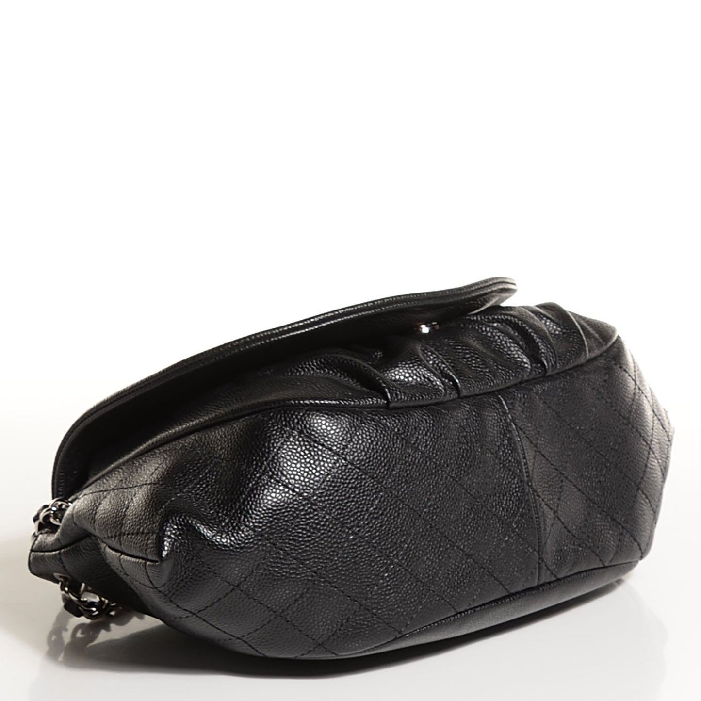 Caviar Half Moon Large Flap Black