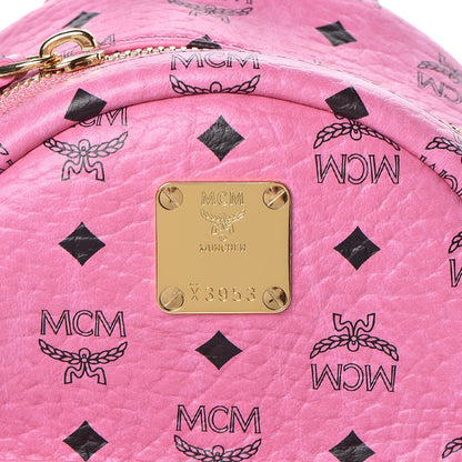 MCM Visetos Side Stud X-Mini Stark Backpack Pink 8 of 13