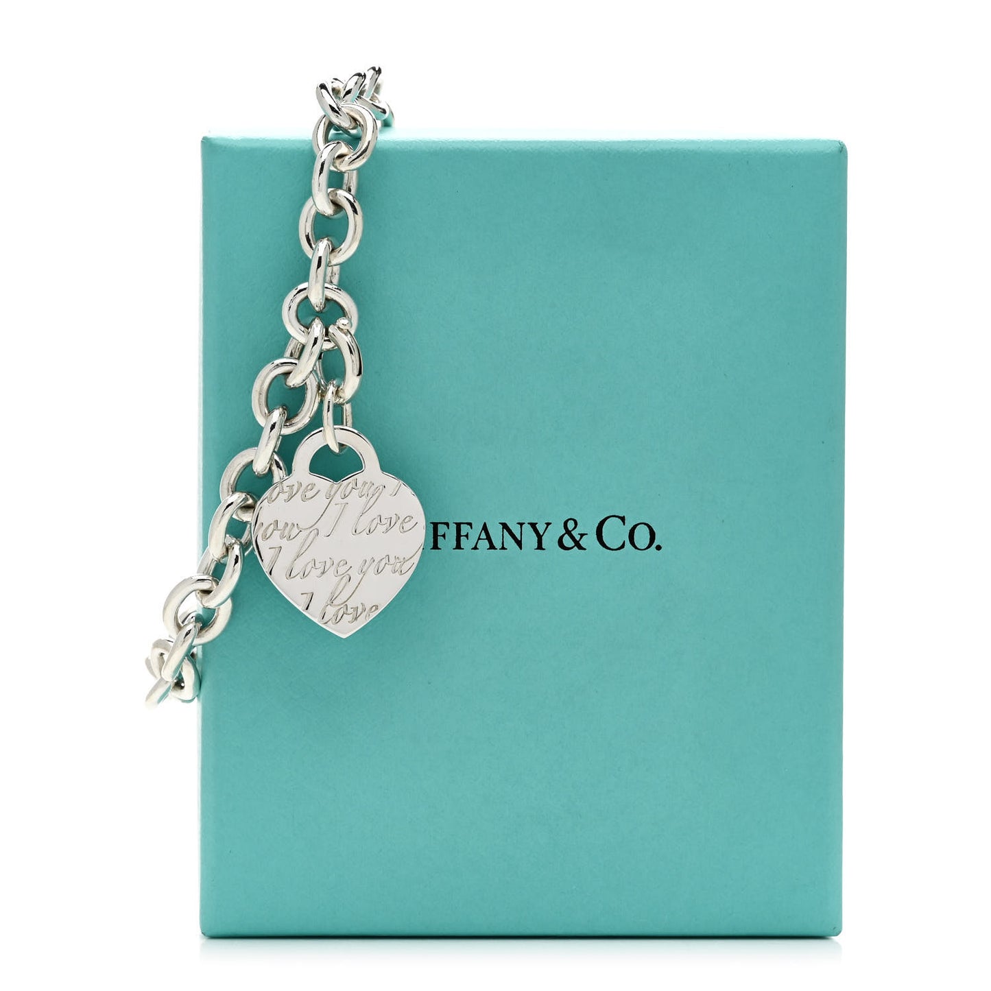 Sterling Silver Notes Heart Tag Bracelet