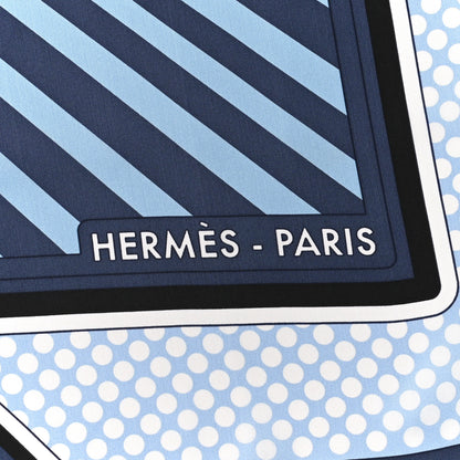 Hermes Silk Pegase Pop Scarf 140 Bleu Jean Ciel Rouge 2 of 5