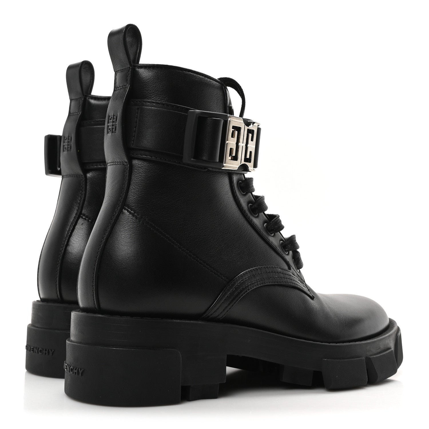 Givenchy Calfskin Combat Boots 35 Black 5 of 9