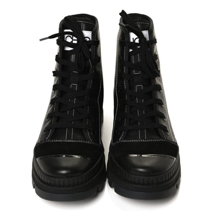 Jimmy Choo Nappa Crosta Suede Nord Combat Boots 40 Black 3 of 10