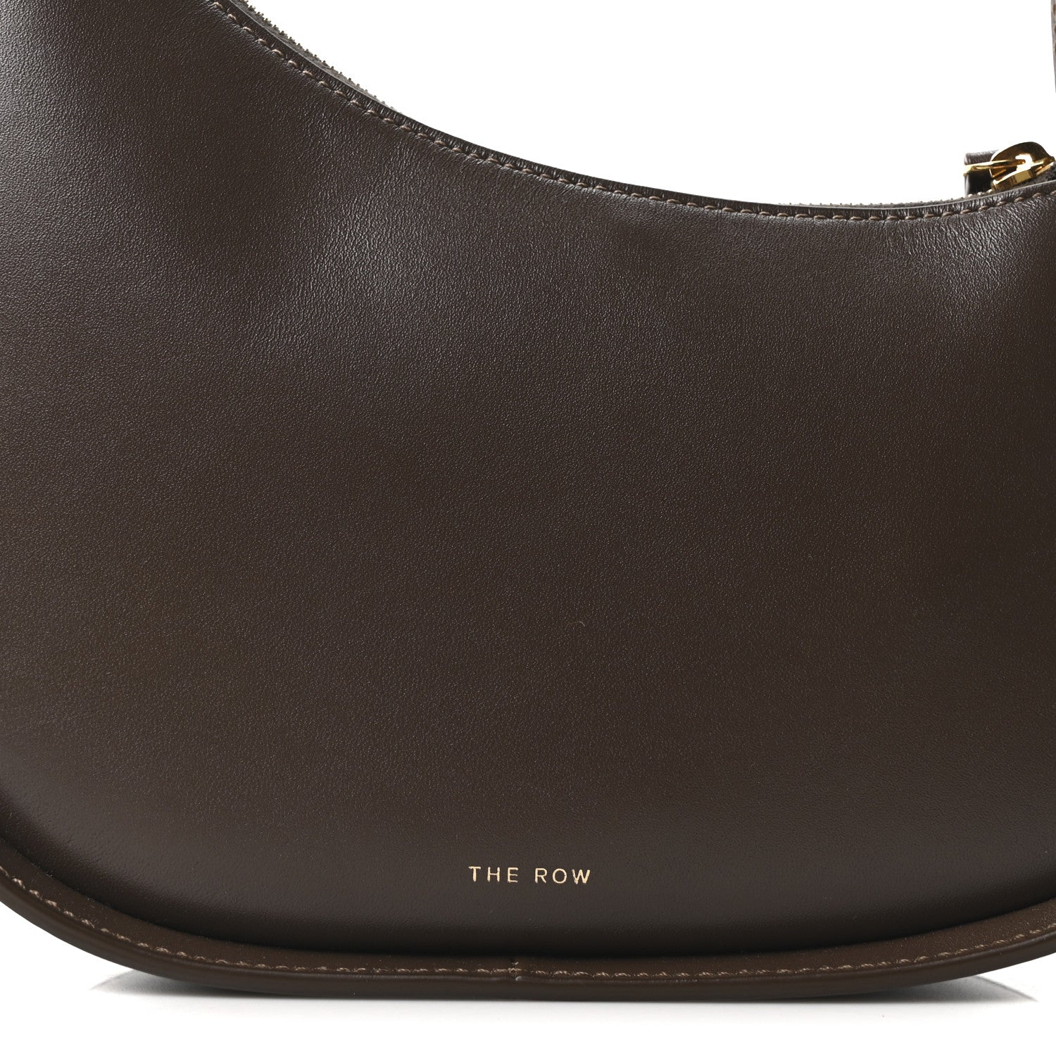 The Row Smooth Calfskin Half Moon Shoulder Bag Stone 7 of 9