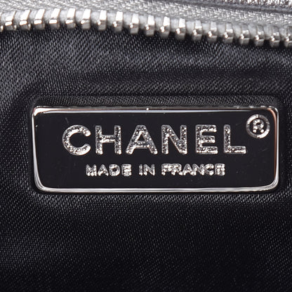 Chanel Metallic Lambskin Camellia Beauty Clutch Silver 6 of 15