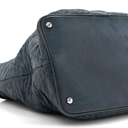 Chanel Iridescent Calfskin Quilted Small Sea Hit Tote Navy 12 of 17