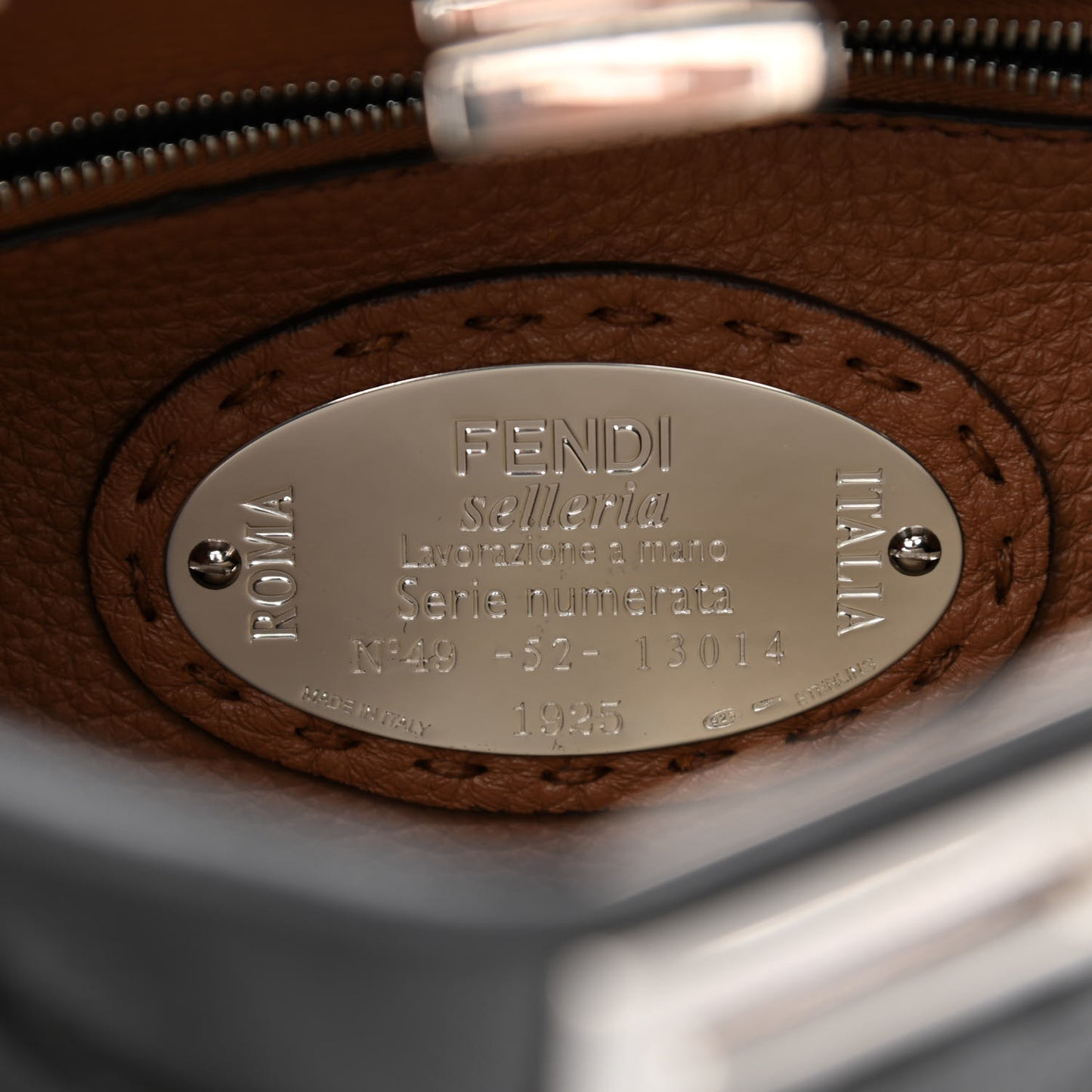 Cuoio Romano Selleria Bi-Color Mini Peekaboo Iconic Satchel Black Mou