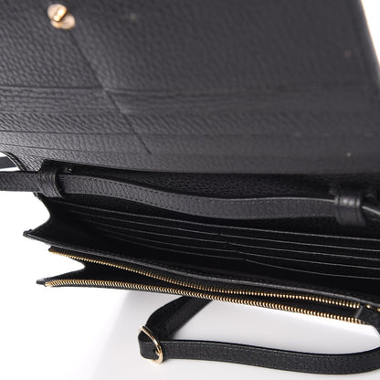 Gucci Dollar Calfskin Mini Swing Wallet Bag Black 5 of 8