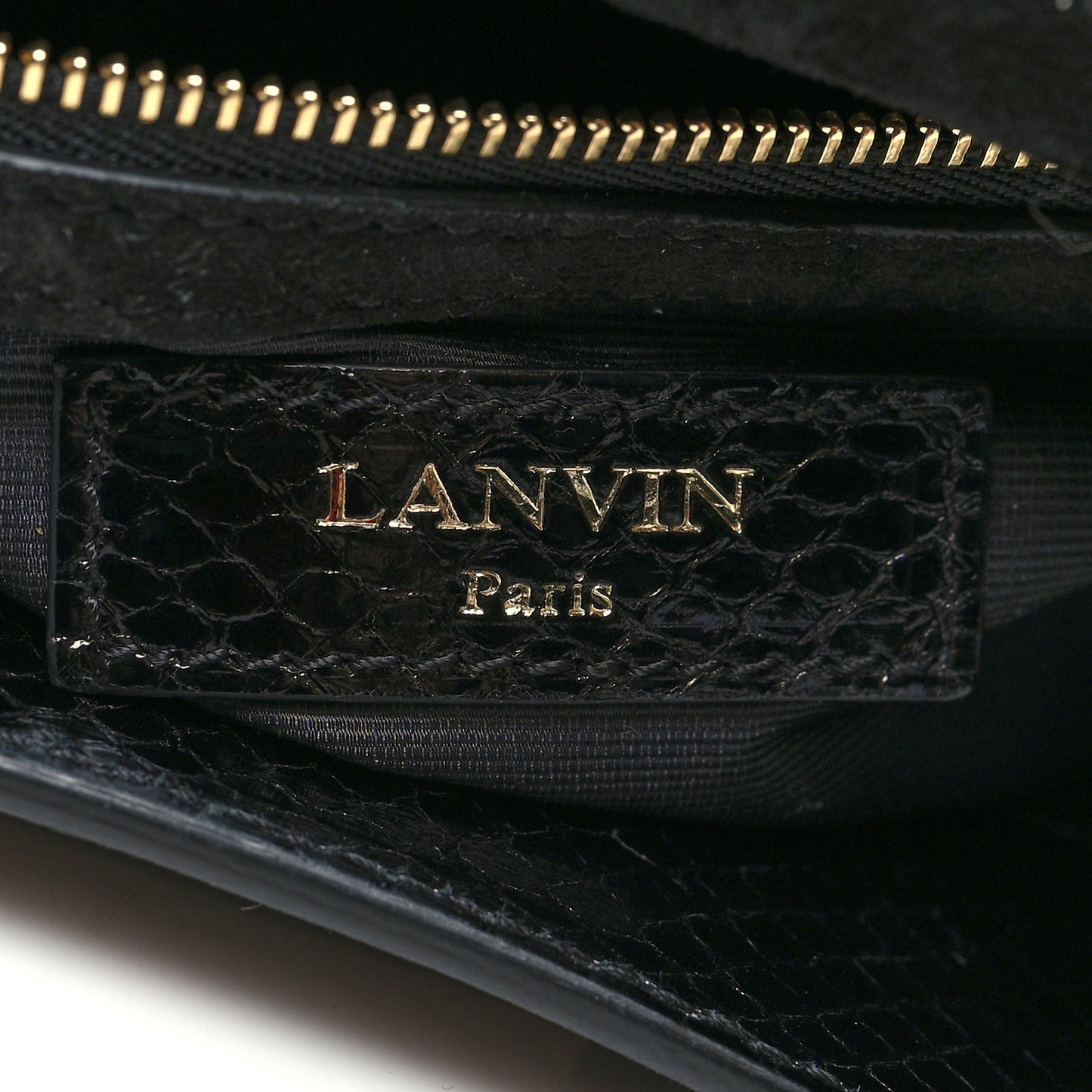 Snakeskin JL Carnet Crossbody Black