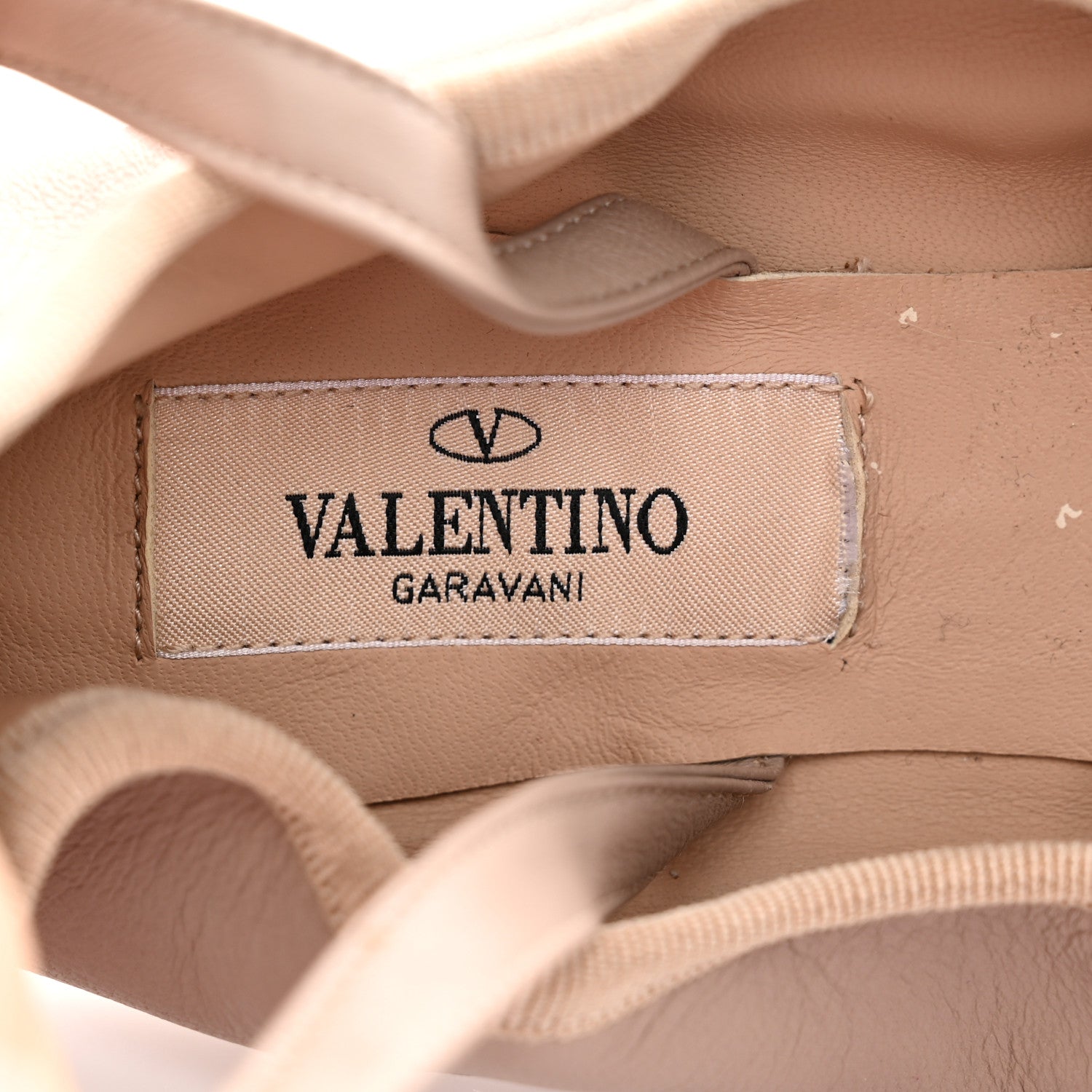 Valentino Garavani Lambskin Rockstud Ballerina Flats M Poudre 6 of 12