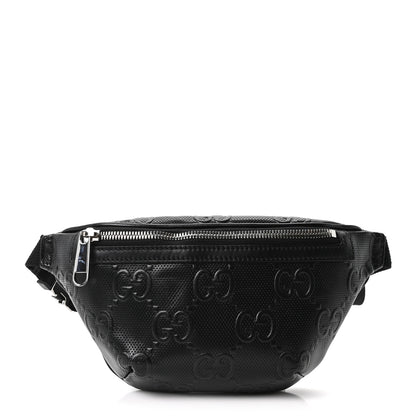 Gucci Calfskin GG Tennis Embossed Belt Bag Black 1 of 19